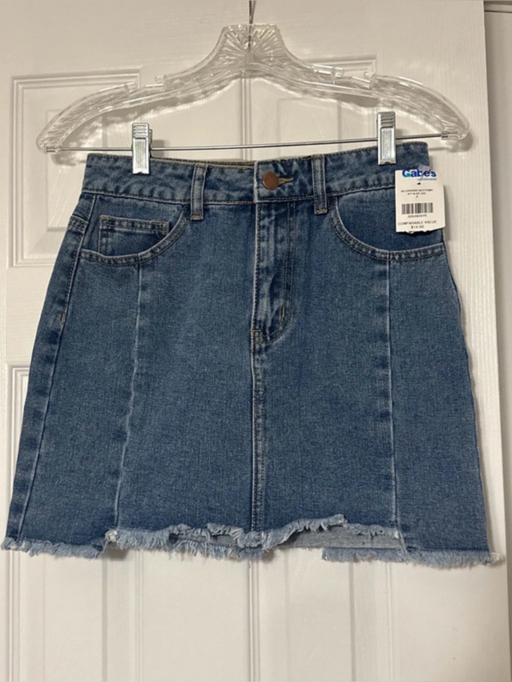 Ms. Maggie blue denim mini skirt Size US S.